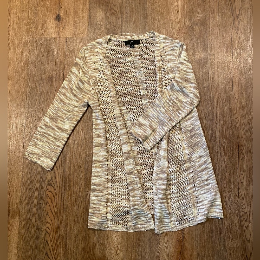 Cream and brown cardigan-medium